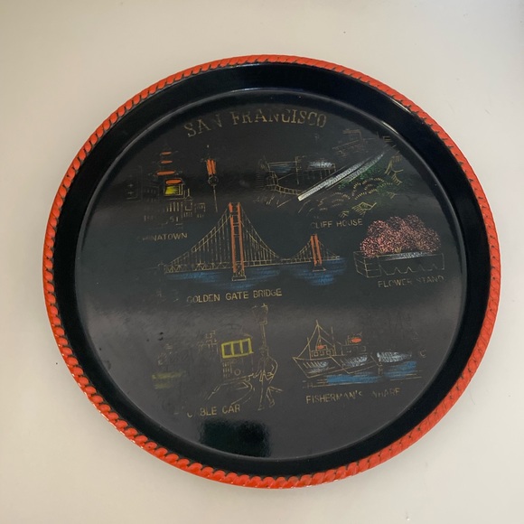Vintage San Francisco serving tray rolling tray - Picture 2 of 2
